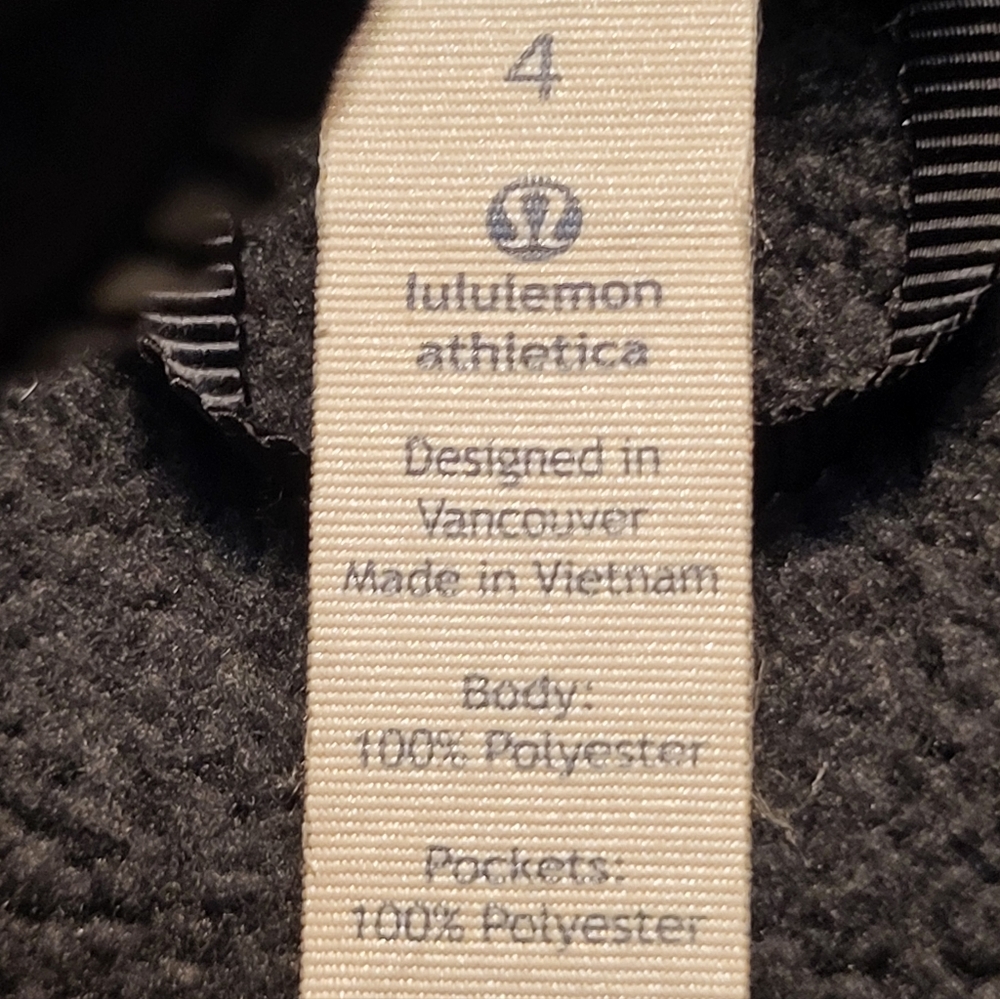 Lululemon Athletica Its Fleecing Cold Jacket In Heathered Black - Size 4 - Picture 7 of 9